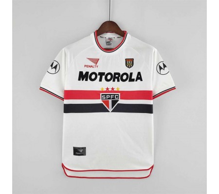 Sao Paulo 99/00 Home White Soccer Jersey